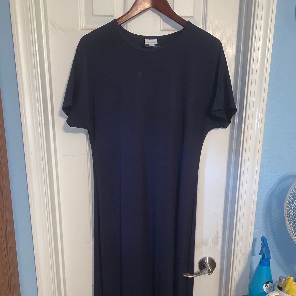 Lularoe Solid Navy Maria Dress - New W/O tags Med